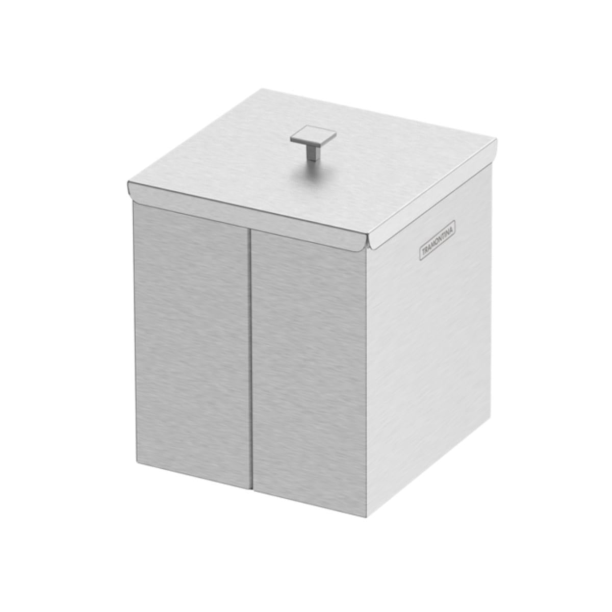 Lixeira Inox Luz Tramontina com Acabamento Acetinado 4,5 Litros OUTLET
