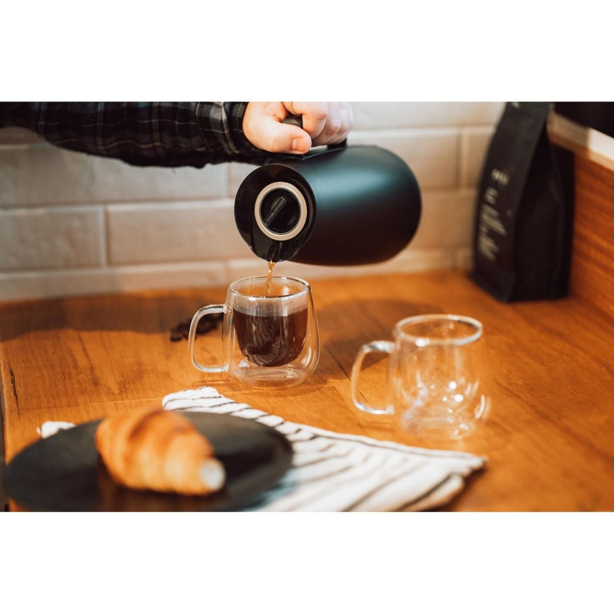 Bule Térmico Tramontina Exata 500ml Preto com Ampola de Vidro