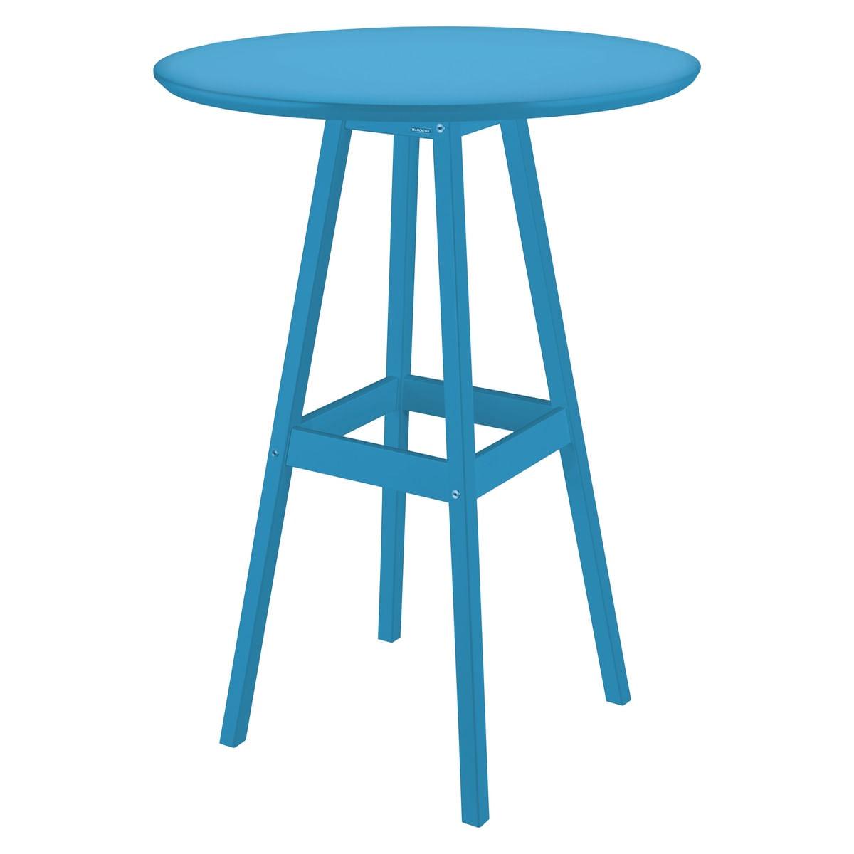 Mesa de Madeira Pub Alta Tramontina 65 x 107 cm Azul 91452107
