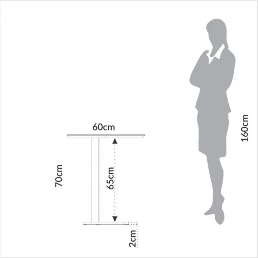 Mesa Lateral em MDF 60 cm Preto Fosco TB604PF Dalla Costa
