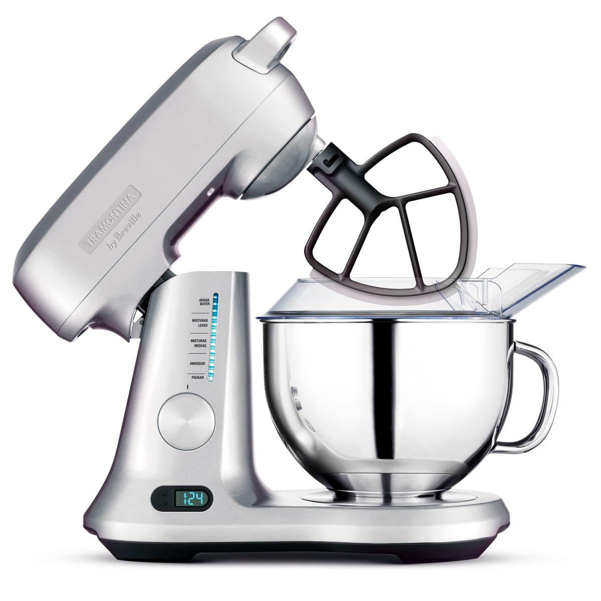 Batedeira Planetária Tramontina by Breville Mix Pro em Alumínio Fundido 840 W com Tigela Inox 4,7 L 127V