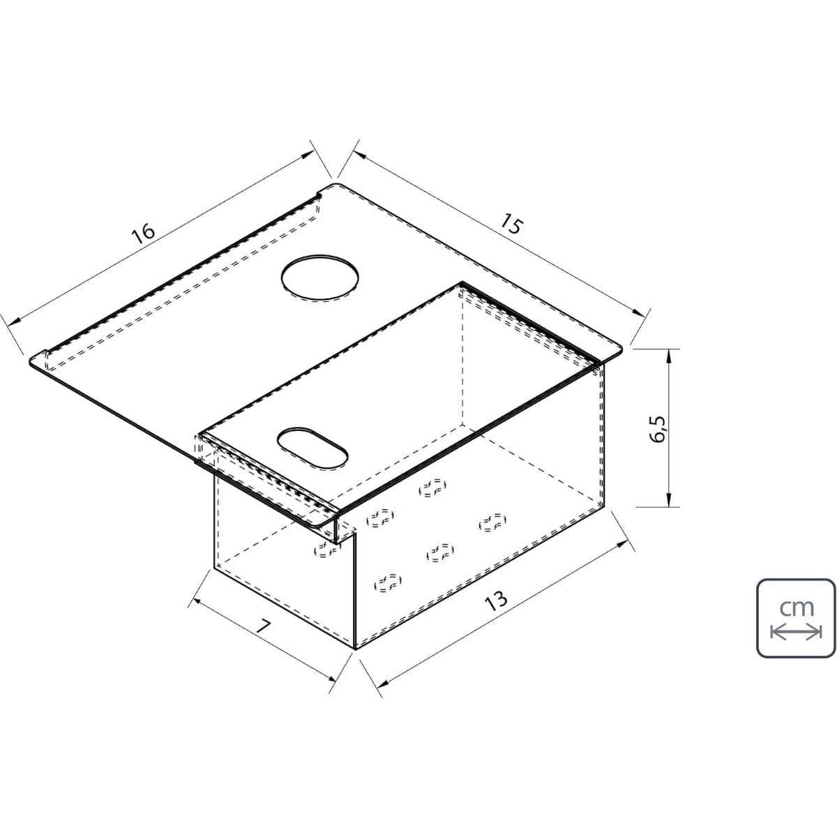 Porta Esponja Tramontina com Tampa e Dosador de Sabão Líquido em Aço Inox para uso em canal organizador 15 x 16 cm
