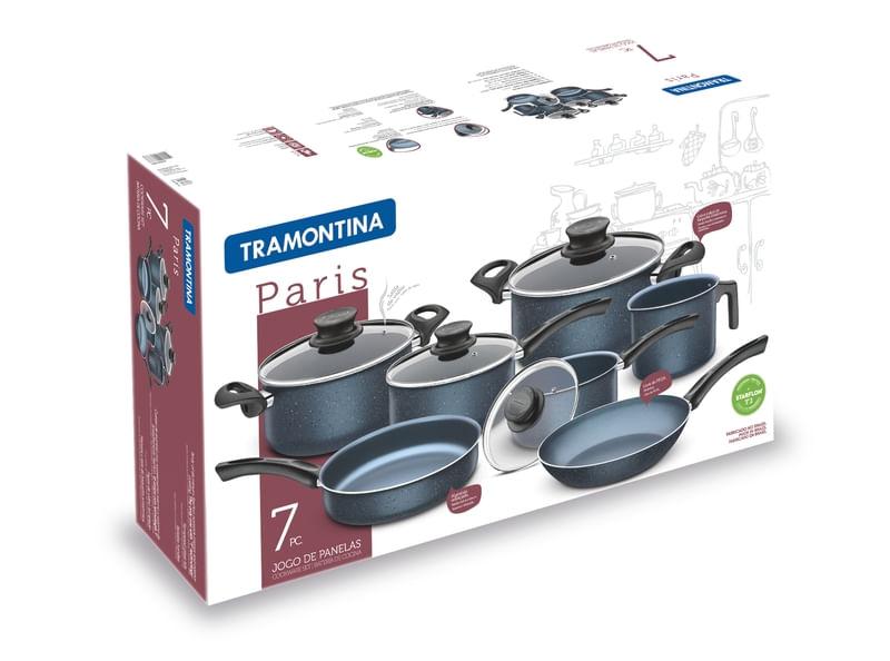 Jogo de Panelas Starflon 7 Peças Azul Paris Tramontina 20599288