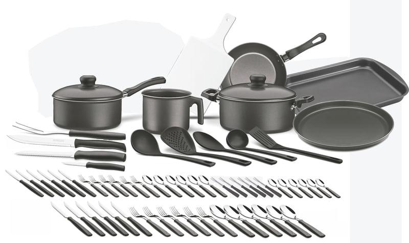 Kit para Cozinha de Alumínio Caribe 64 peças Tramontina 20299088