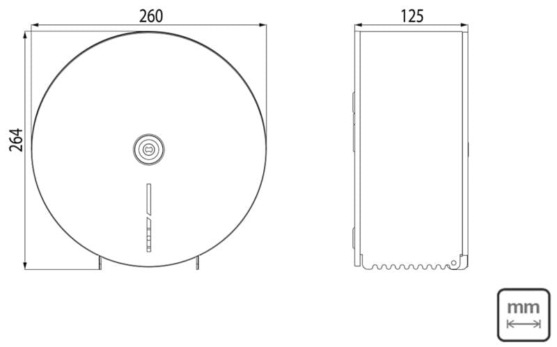 Dispenser para papel higiênico em aço inox Tramontina 94532033