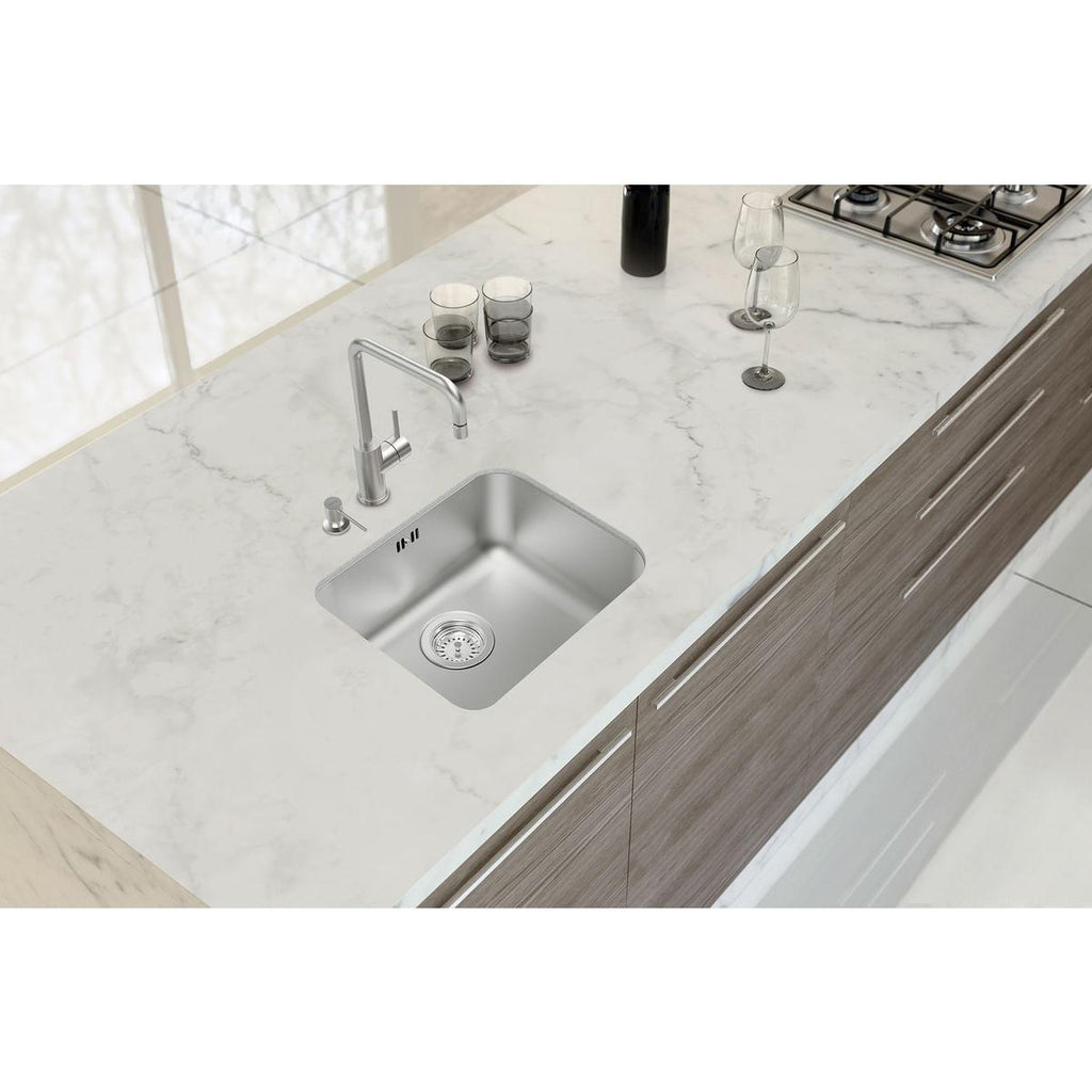 Cuba de Embutir Tramontina 40 x 34 cm Dora 40 BL em Aço Inox Acetinado com Válvula e Escape