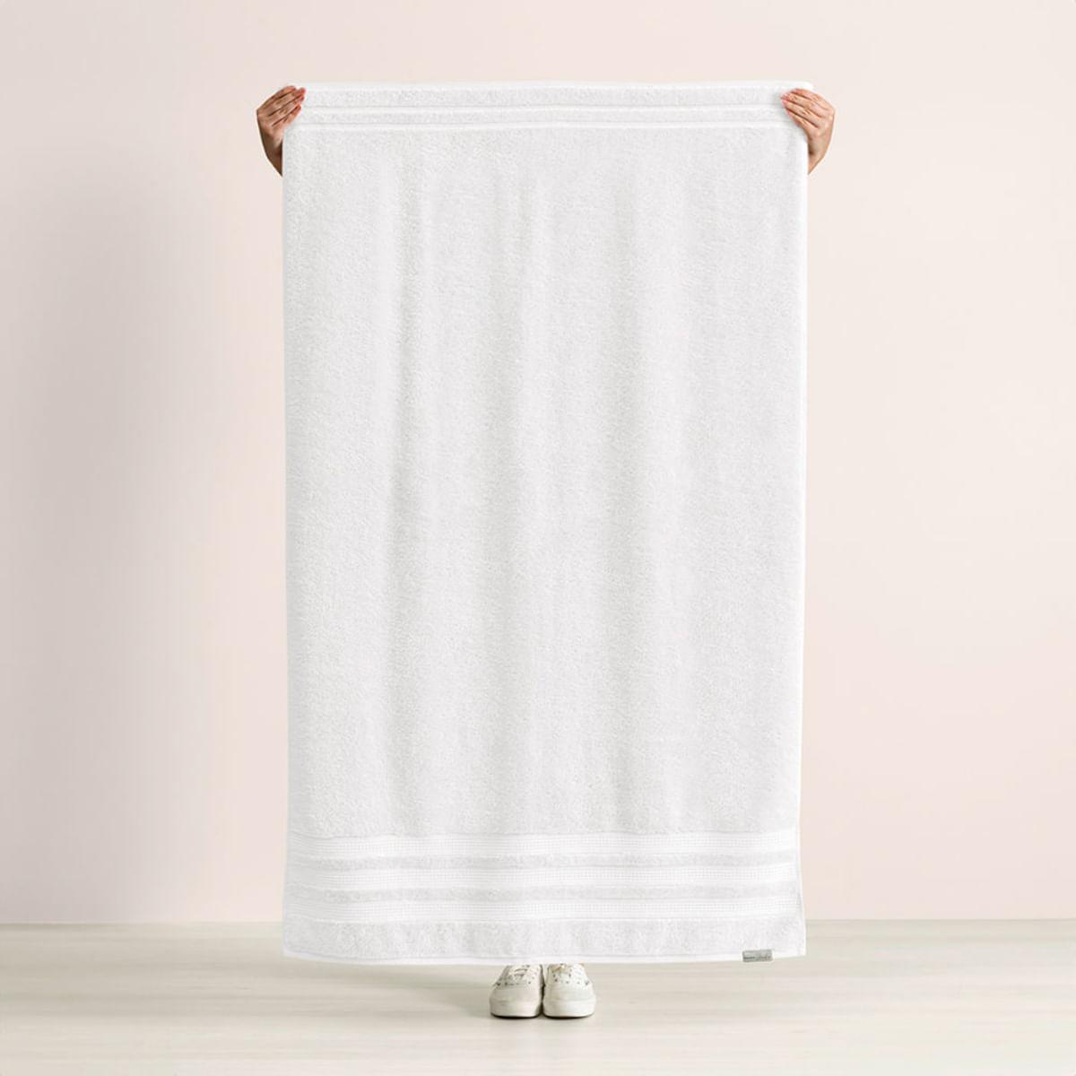 Toalha Banhão Karsten Fio Penteado 100% Algodão Suprema Branco 86x150 cm