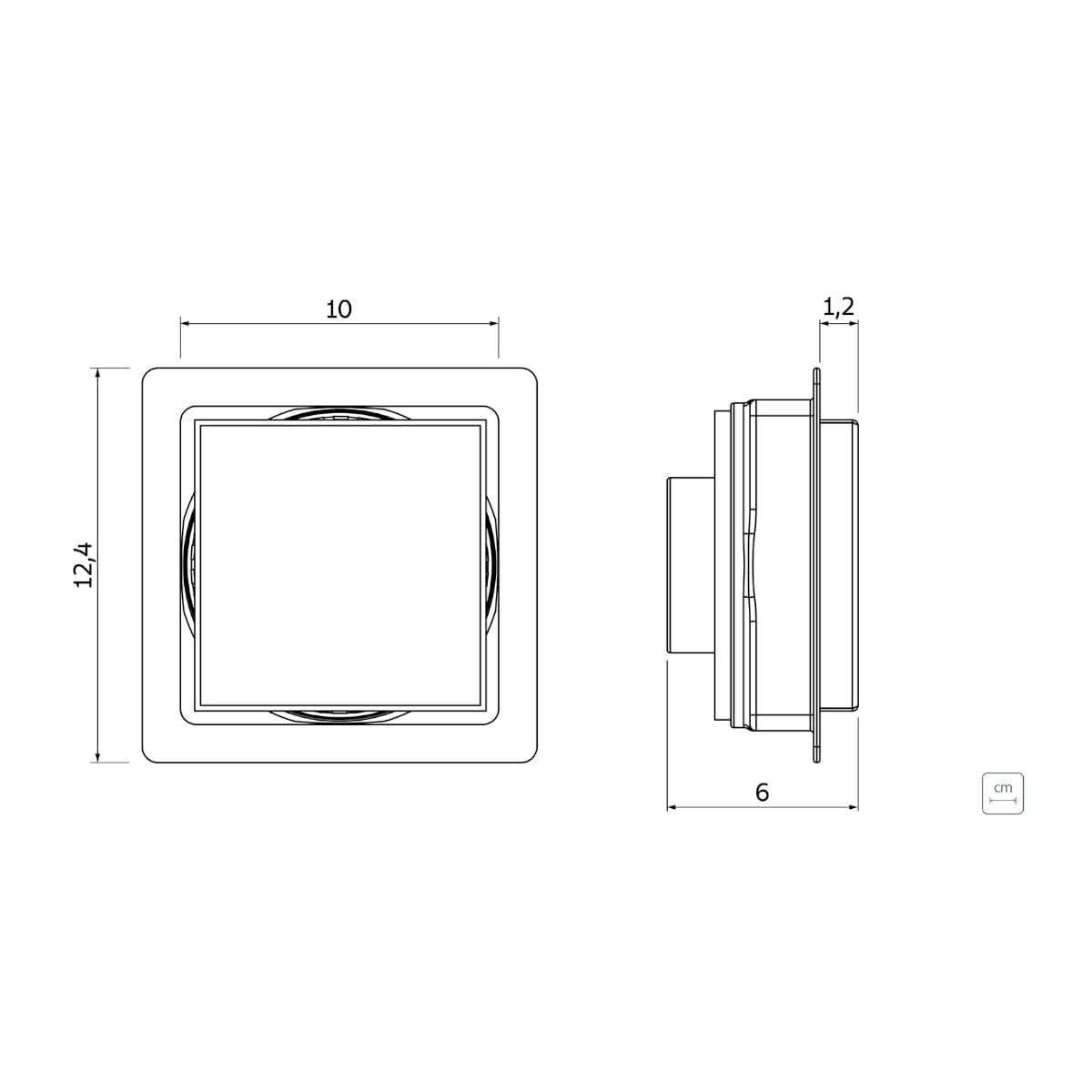 Ralo Tramontina Square em PVC com Tampa em Aço Inox 10 x 10 cm