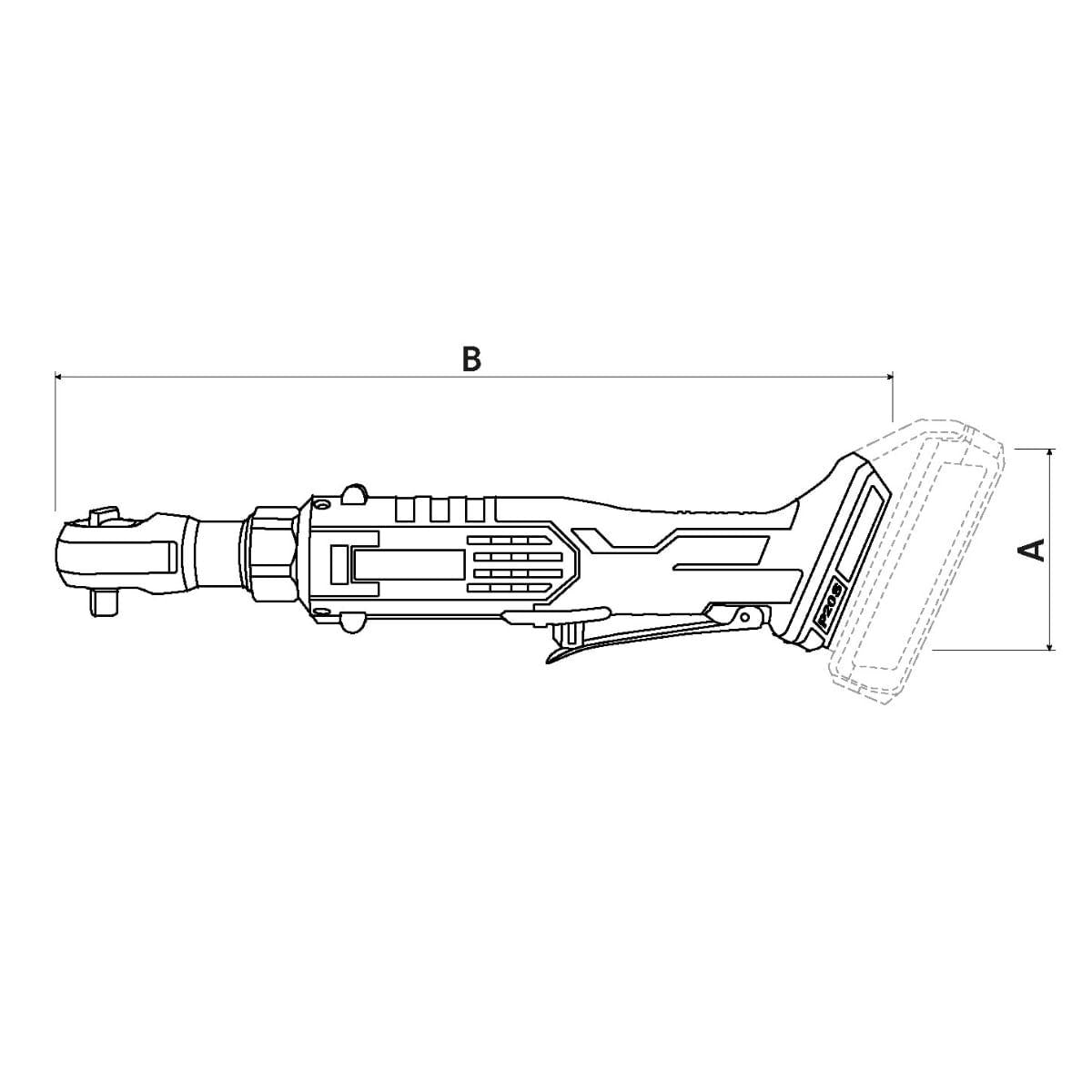 Chave Catraca 20V 3/8" 65 N.m Tramontina Sem Bateria e Carregador