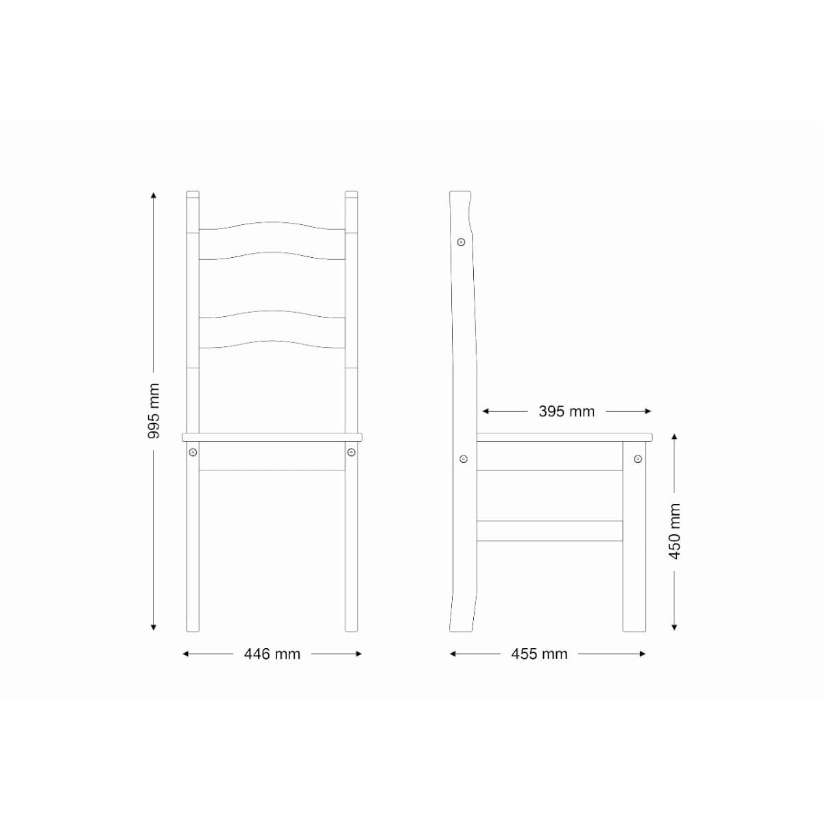 Conjunto Sala de Jantar Mesa 100x80 cm 4 Cadeiras Madeira Marin Brasil