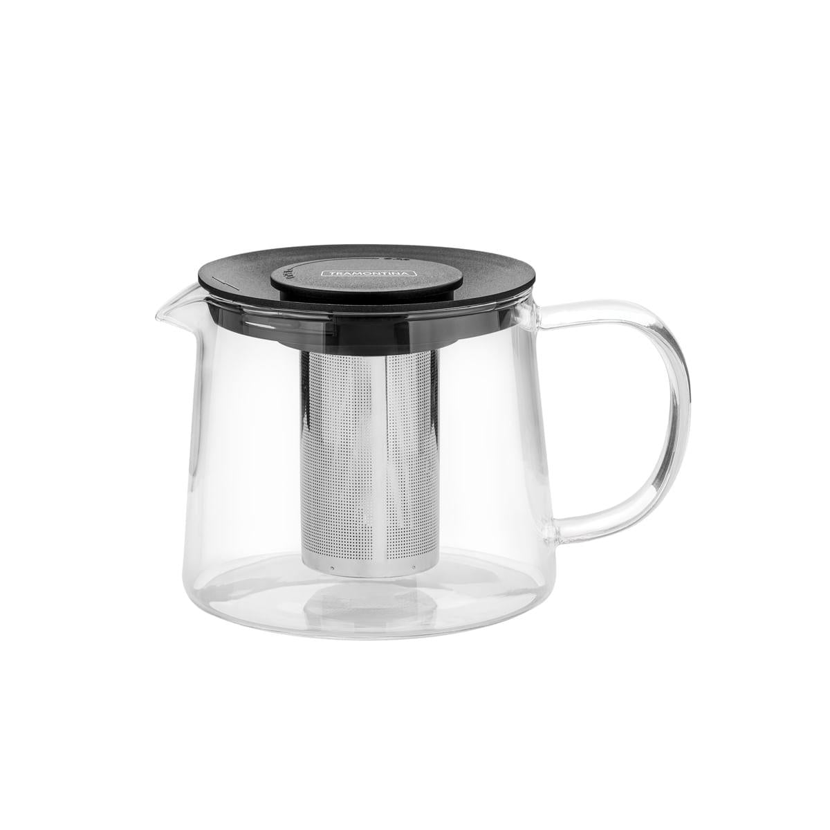 Bule para Chá Tramontina em Vidro e Aço Inox com Infusor 900 ml