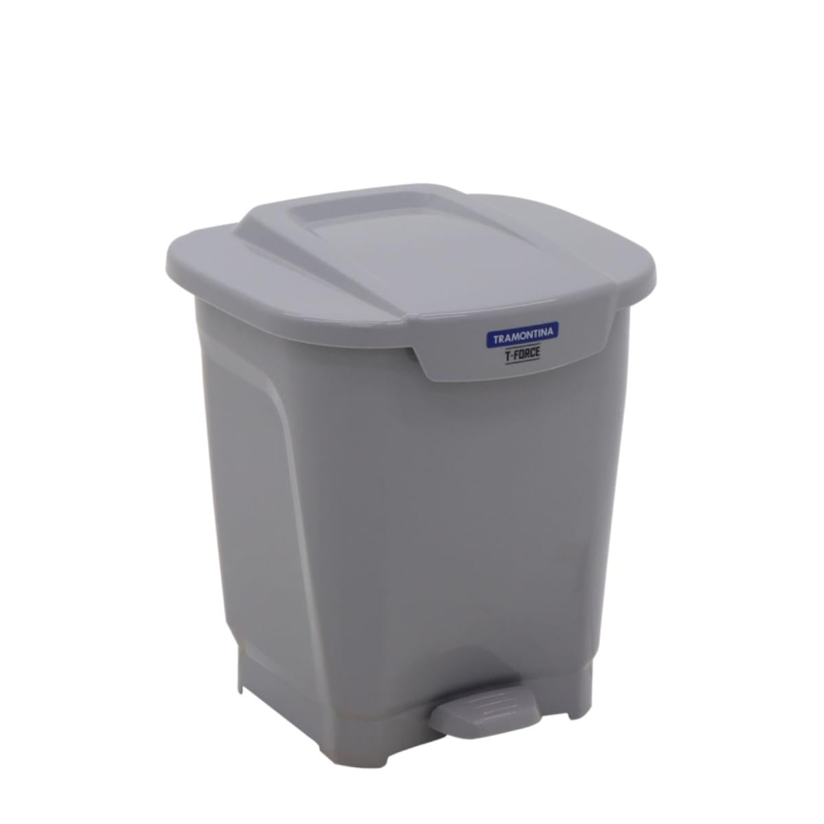 Lixeira Tramontina T-Force em Polipropileno Cinza 25 L