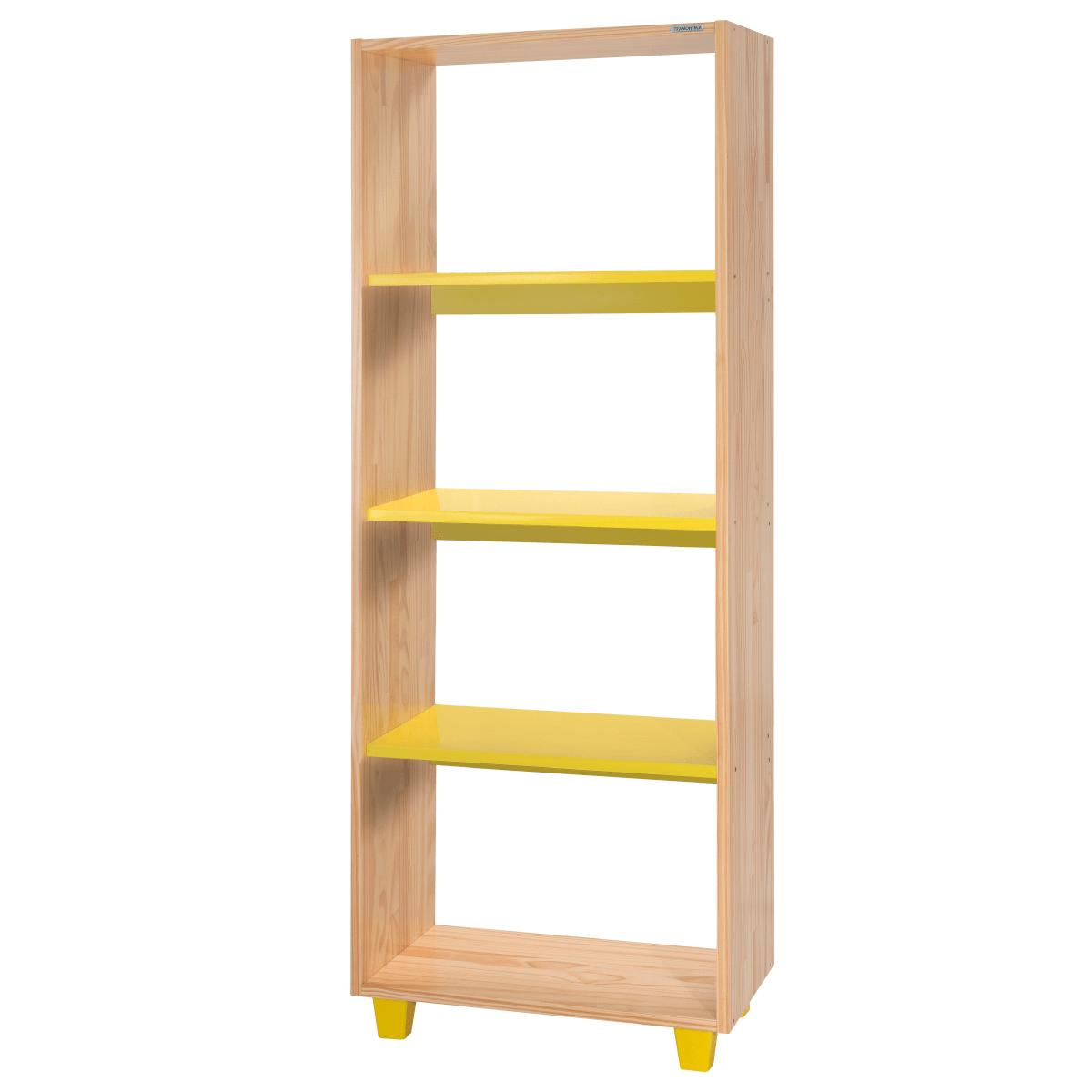 Estante Multiuso de Madeira Tramontina Summer 60/3 Verniz/Amarelo 91627156