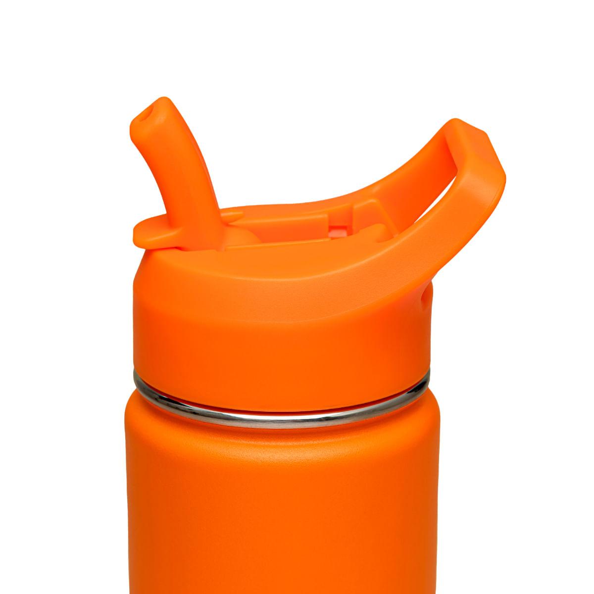 Garrafa Térmica Tramontina 650 ml Laranja com Canudo