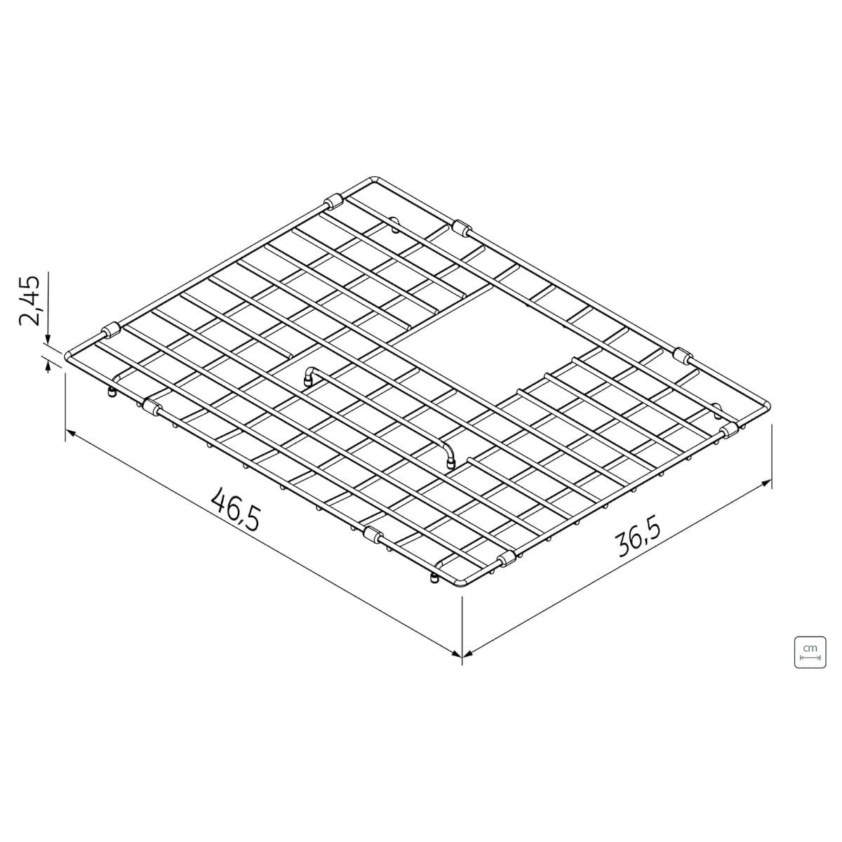 Grade Aramada em Aço Inox para Cubas Quadrum 50 Tramontina