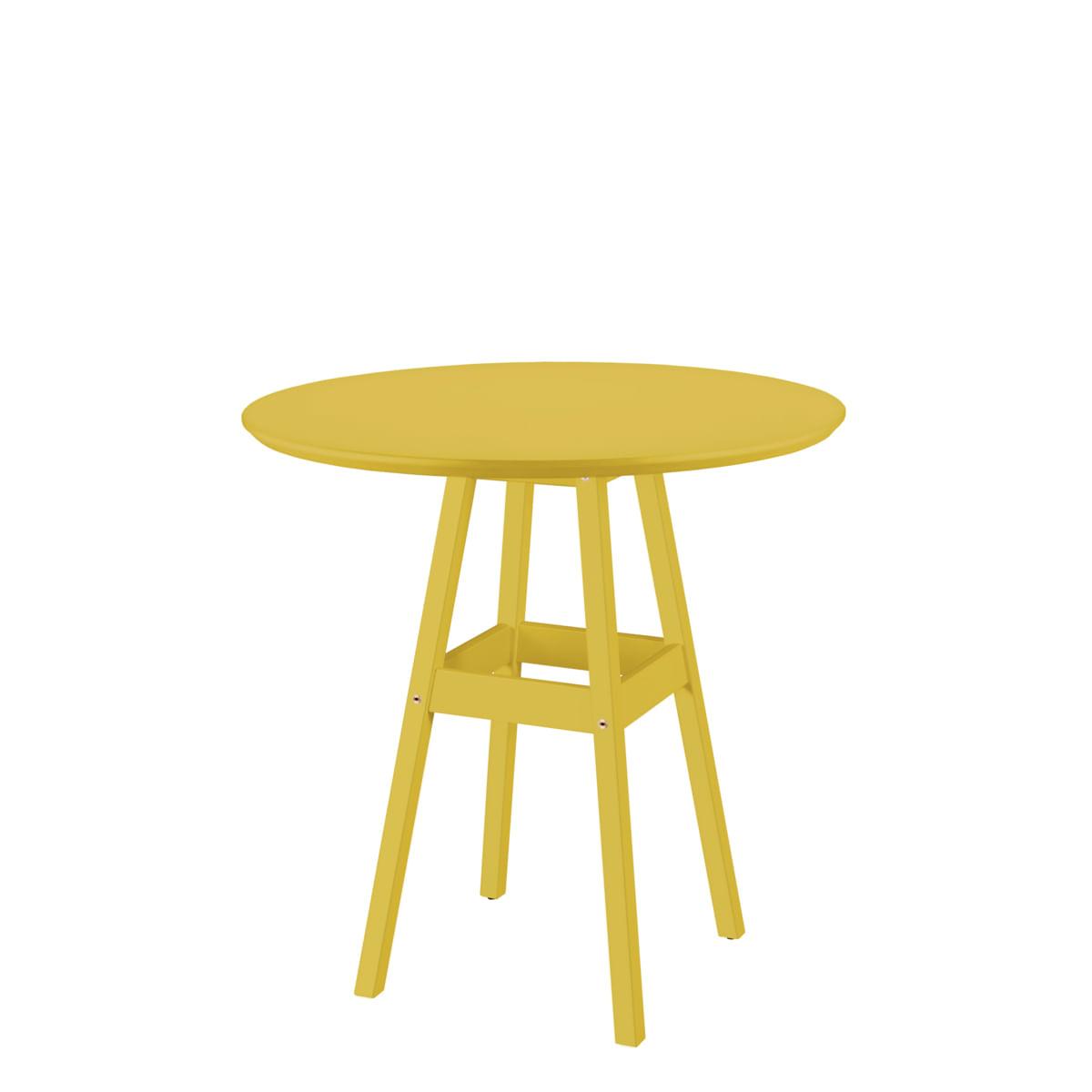 Mesa de Madeira Pub Tramontina 80 x 80 cm Amarela 91451080