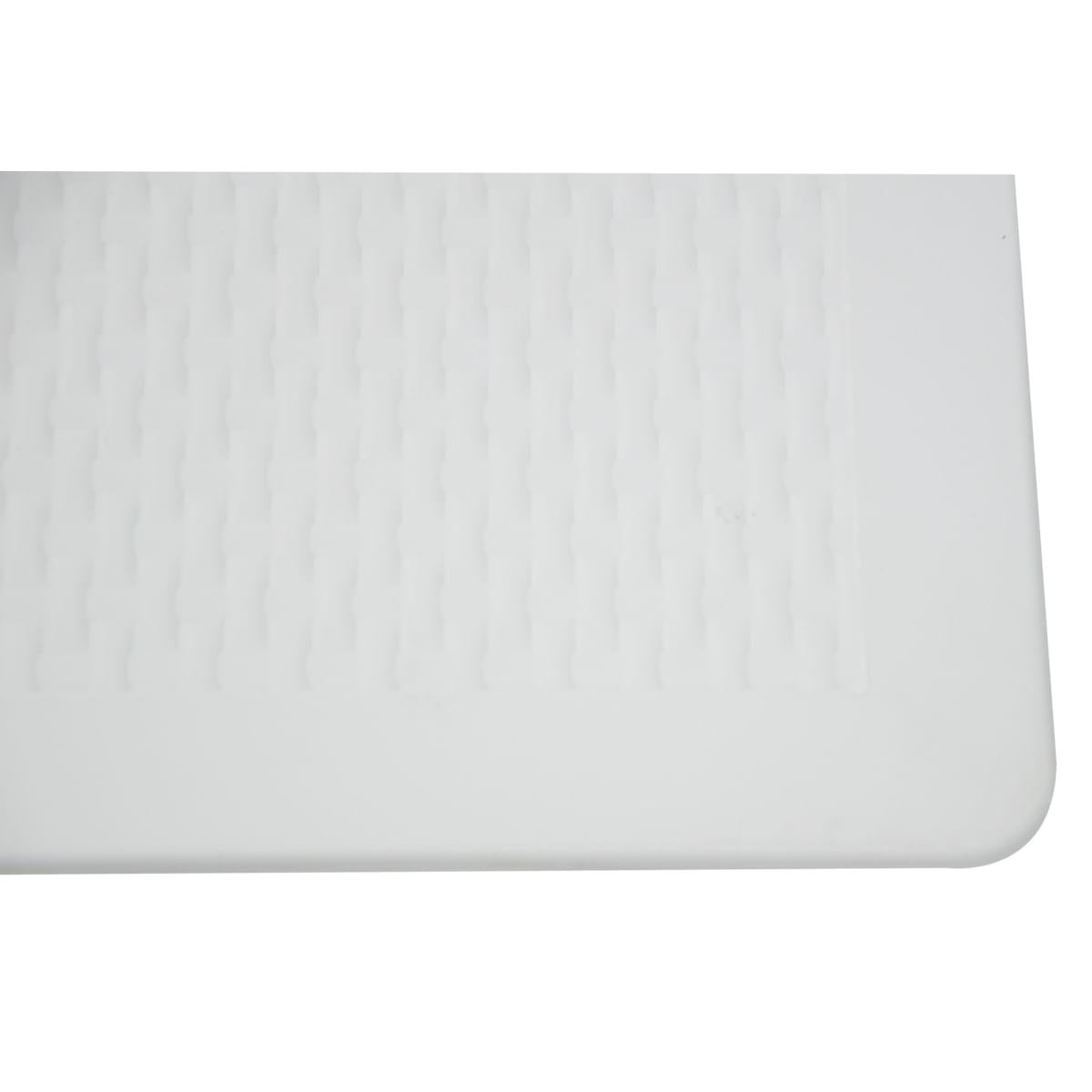 Mesa Tramontina Laura Rattan 70 cm em Polipropileno Branco com Pernas de Alumínio Anodizado