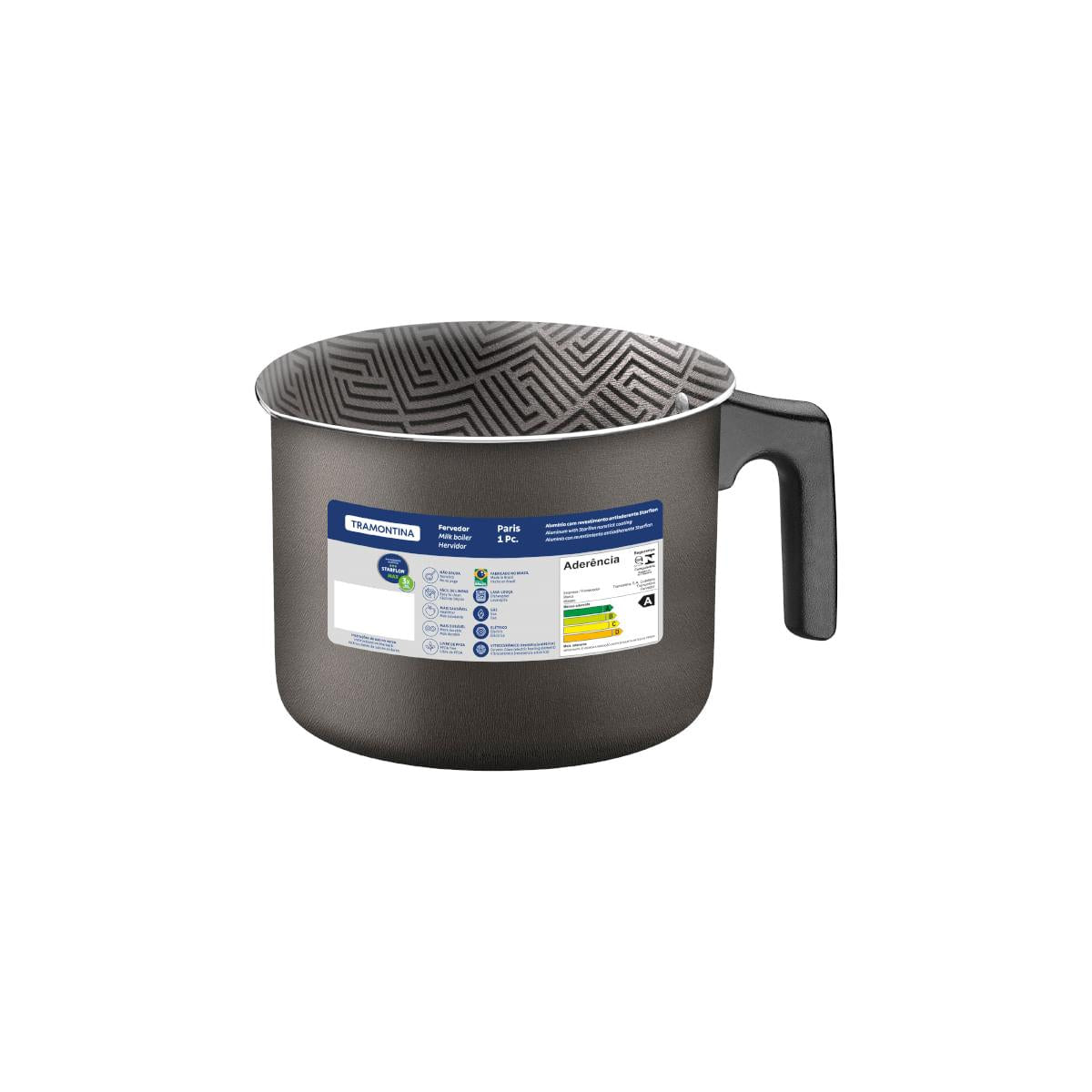 Fervedor Tramontina Paris em Alumínio Antiaderente Starflon Grafite 14 cm 1,9 L