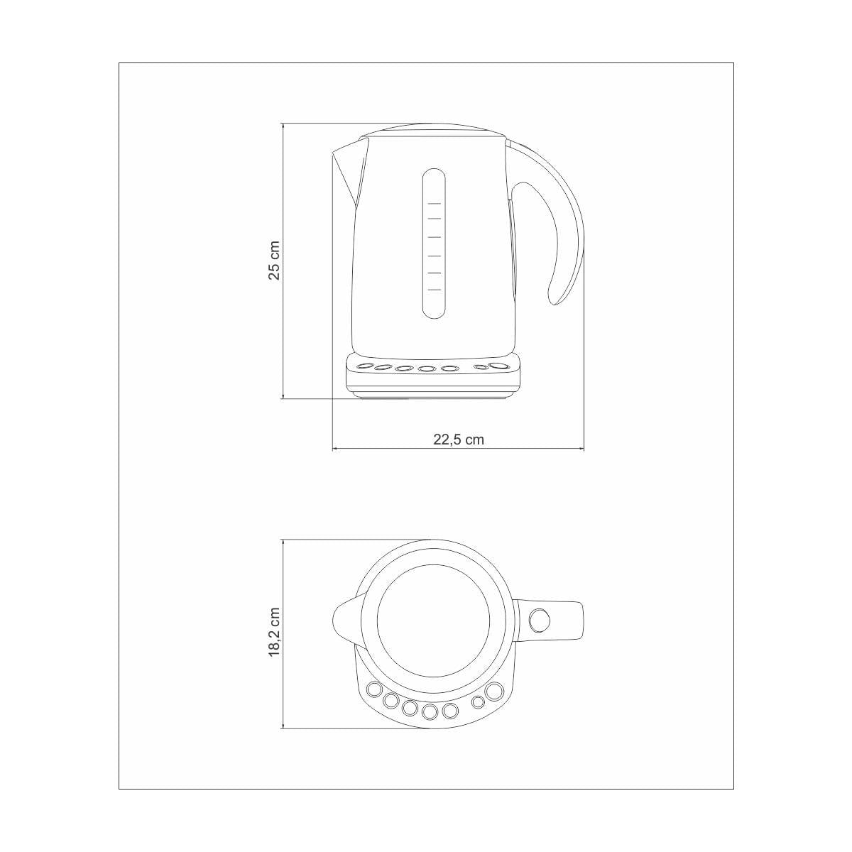 Chaleira Elétrica Tramontina by Breville Smart em Aço Inox Fosco 5 Temperaturas 1,7 L 220 V