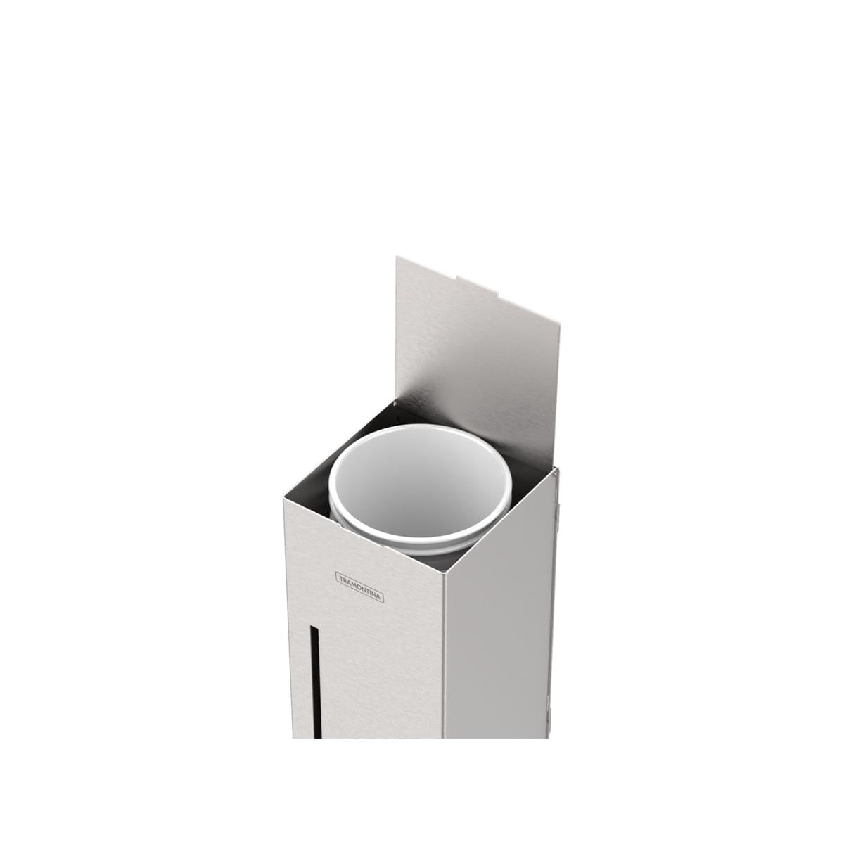 Suporte para Copos Descartáveis Tramontina em Aço Inox com Acabamento Scotch Brite