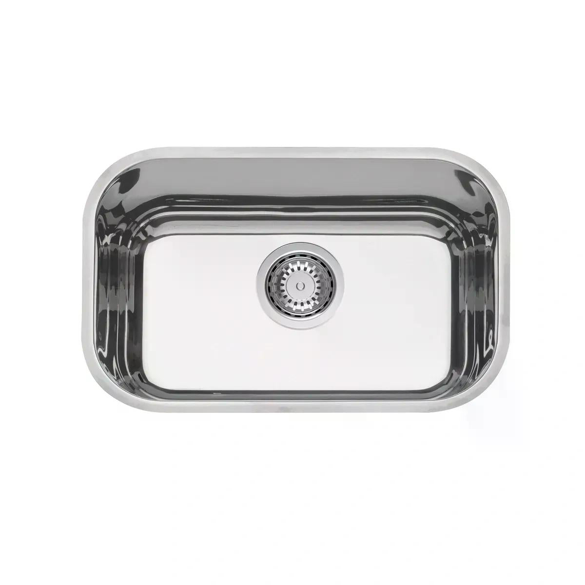 Cuba Tramontina Lavínia Plus 47 BL Inox Alto Brilho 47 x 30,5 cm Válvula 4 1/2 pol