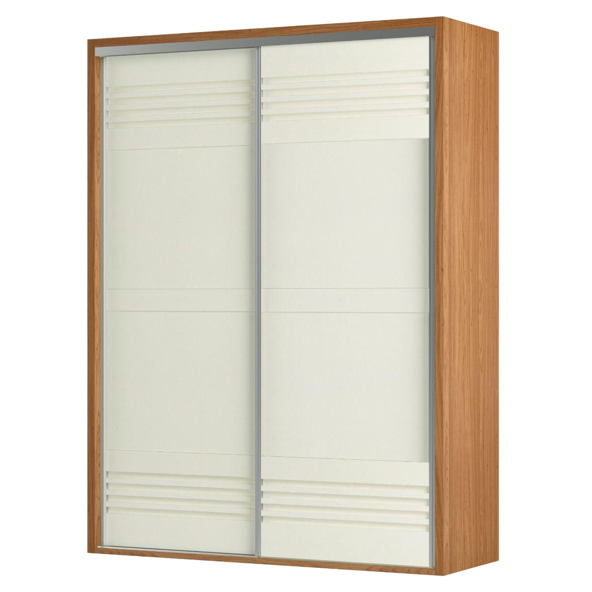 Guarda-Roupa Solteiro 2 Portas de Correr 2 Gavetas  179 cm Freijó/Off White TW601 JW Dalla Costa