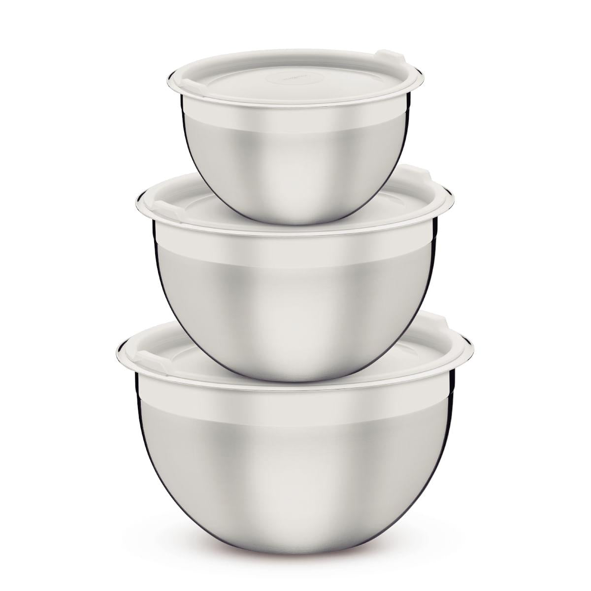 Jogo de Potes Tramontina Cucina Aço Inox 3 Peças