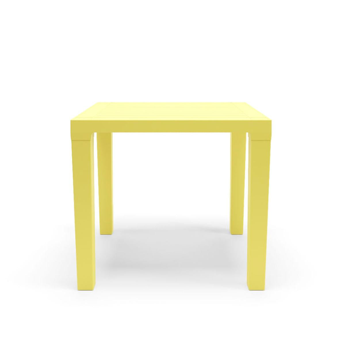 Mesa Niala Quadrada Amarelo Primavera 80cm em Polipropileno Plaxmetal