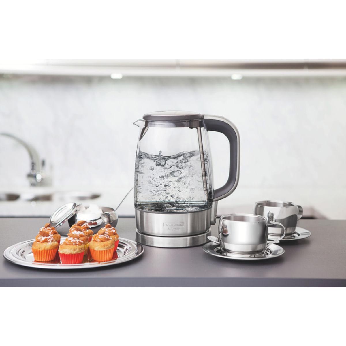 Chaleira Elétrica Tramontina by Breville Transparenza em Aço Inox com Jarra de Vidro 1,7 L 220 V