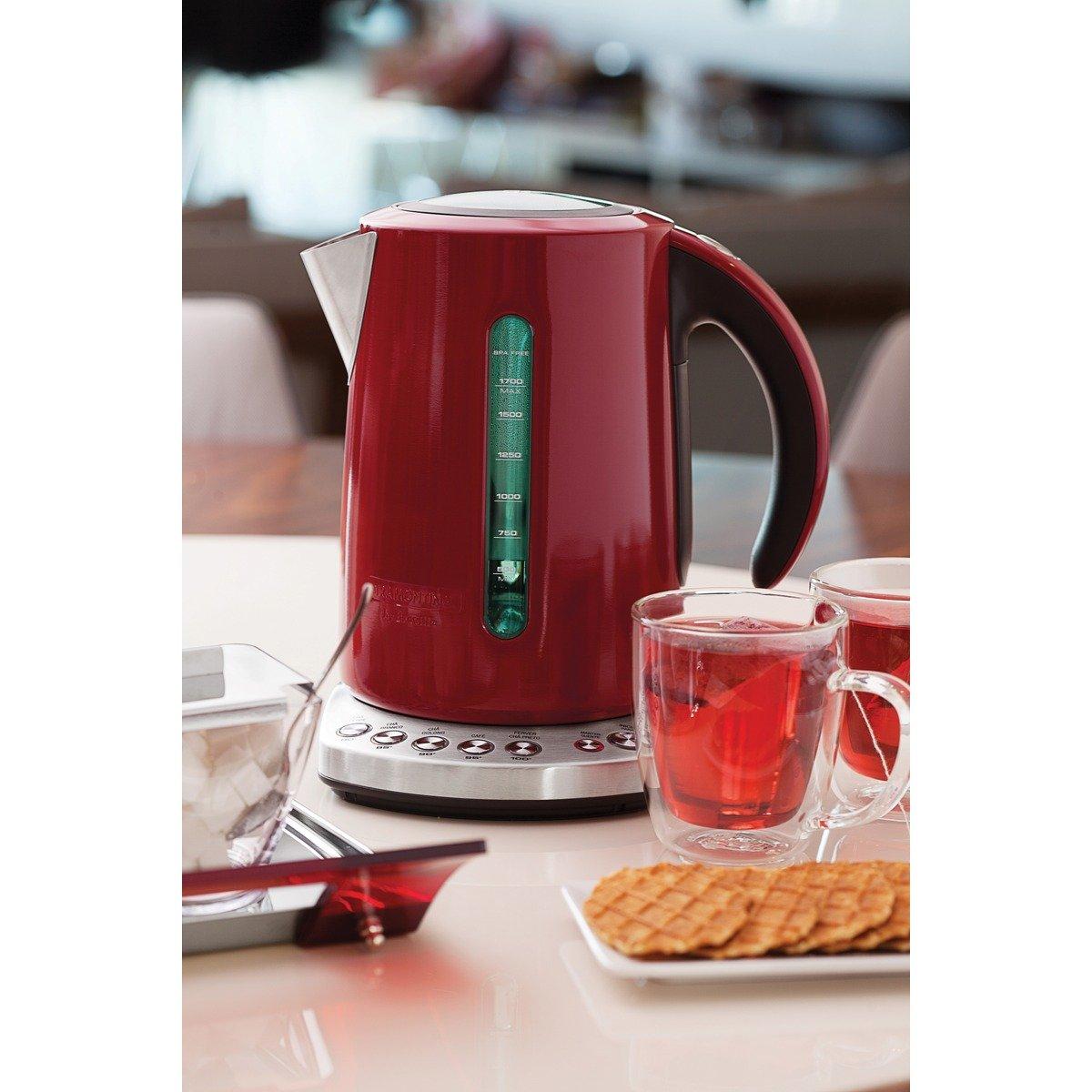 Chaleira Elétrica Tramontina by Breville Smart Vermelha em Aço Inox 5 Temperaturas 1,7 L 127 V