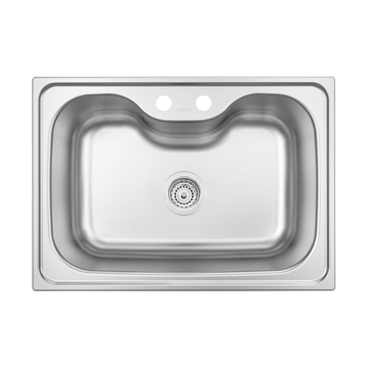 Cuba Tramontina Morgana 60 FX Undermount em Aço Inox Acetinado com Válvula, Dosador de Sabão e Cesto aramado