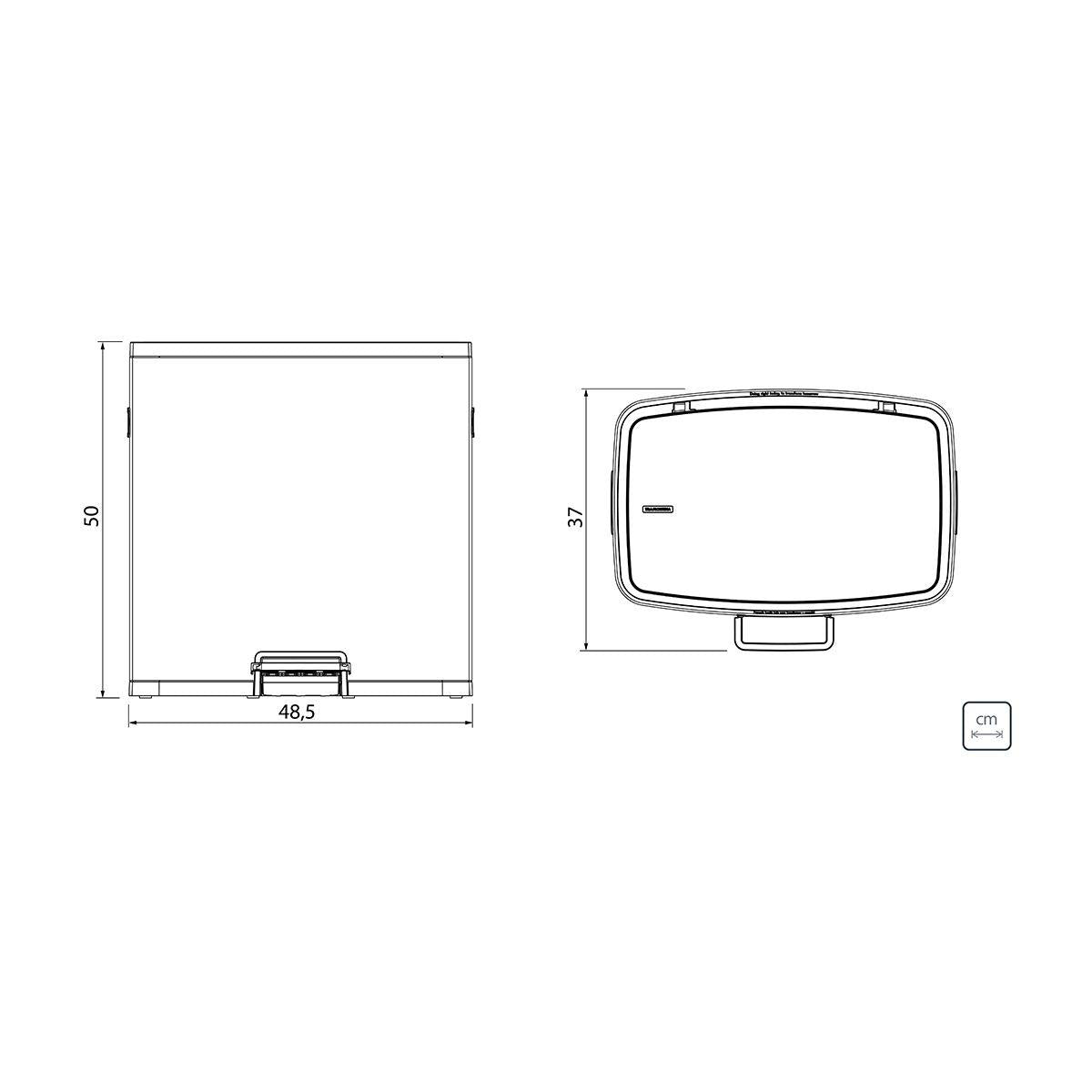 Lixeira Tramontina Octos em Aço Inox com 02 Baldes Removíveis e Pedal 15 L + 15 L OUTLET