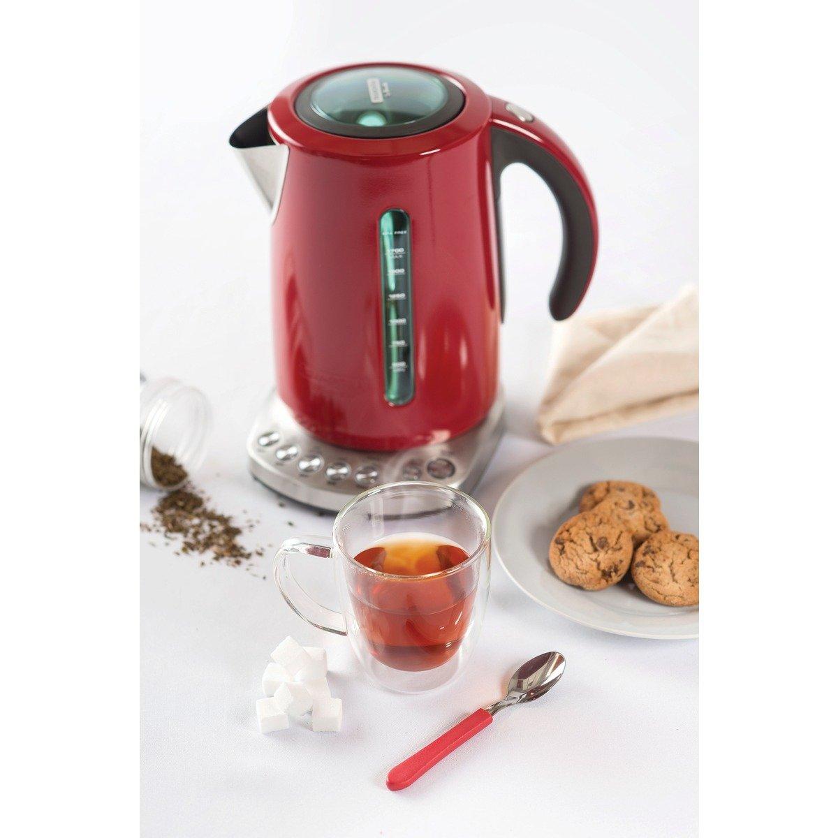 Chaleira Elétrica Tramontina by Breville Smart Vermelha em Aço Inox 5 Temperaturas 1,7 L 127 V
