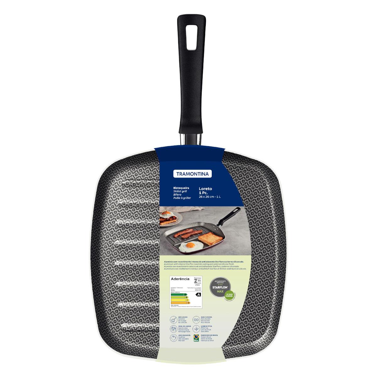 Bistequeira Tramontina Loreto 26 cm Vermelho em Alumínio Antiaderente Starflon Max