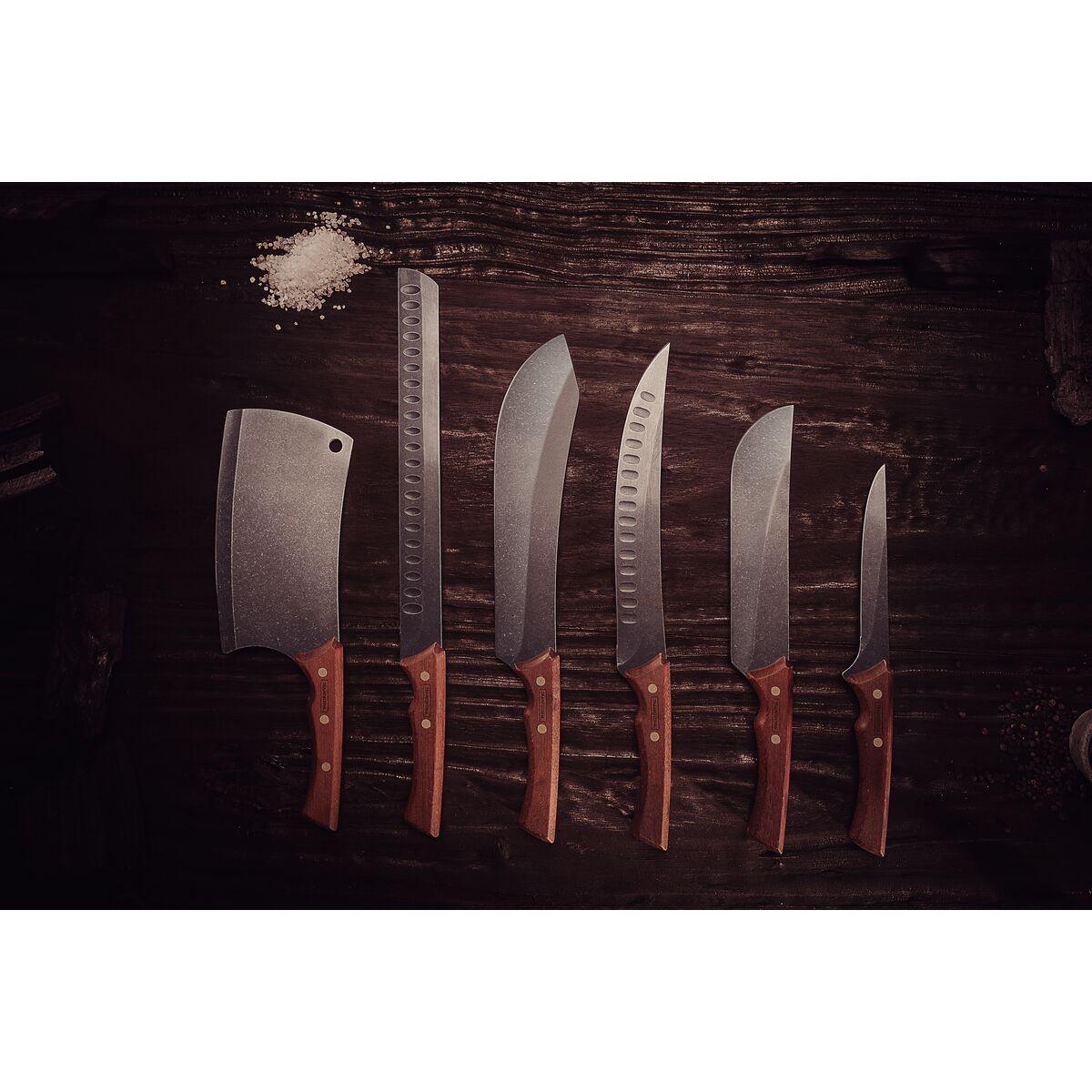 Faca para Carne Tramontina Churrasco Black Aço Inox Escurecido e Cabo de Madeira 10"