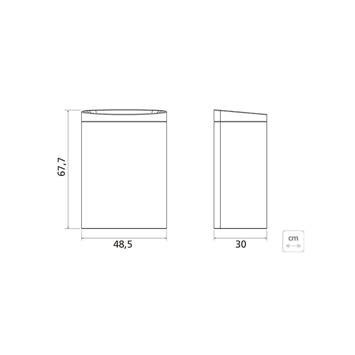 Lixeira Tramontina 49 Litros Tipo D em Aço Inox com Acabamento Scotch Brite e Balde Interno Removível