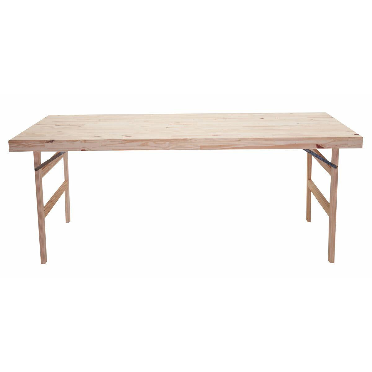 Mesa de Madeira Tramontina Dobrável em Madeira Pinus com Acabamento Verniz 200 x 80 cm