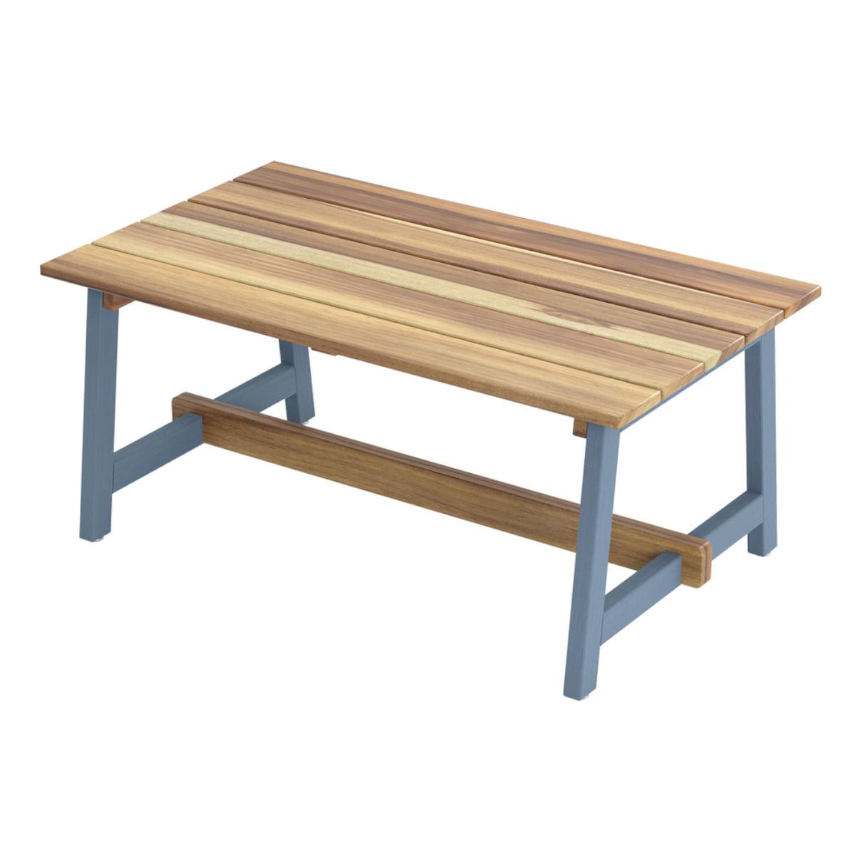 Mesa de Centro Tramontina Mistral em Madeira Teca e Tauari com Acabamento Envernizado 90 x 52 cm