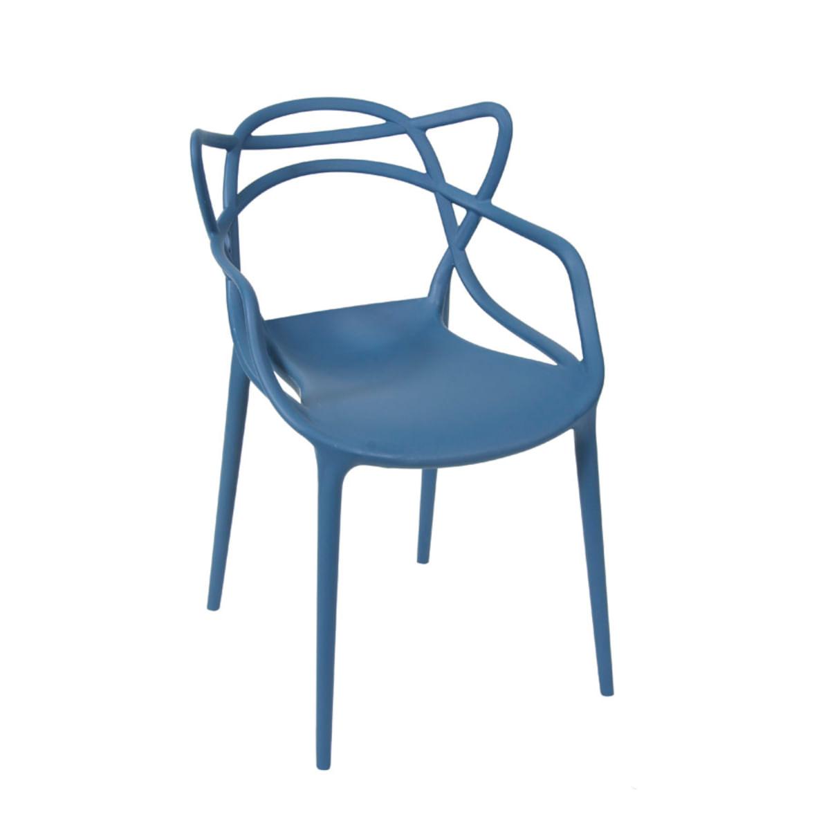 Cadeira Solna Azul em Polipropileno Or Design