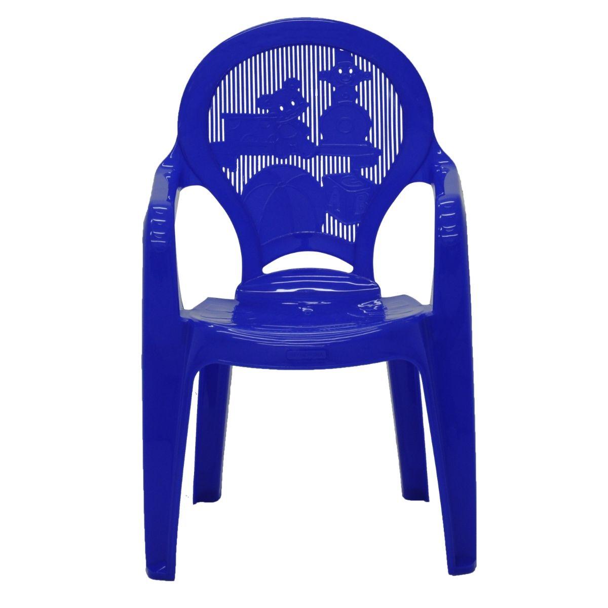 Cadeira Infantil Tramontina Catty Azul Estampado em Polipropileno