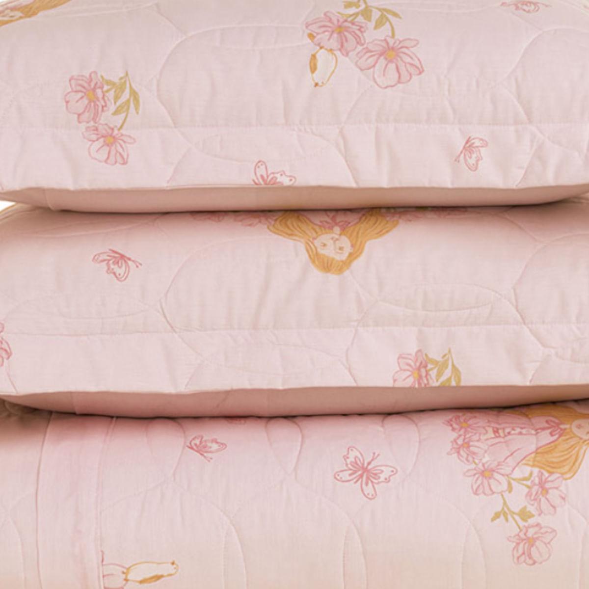 Colcha Casal Karsten Amora 260x220 100% Algodão com Porta Travesseiros