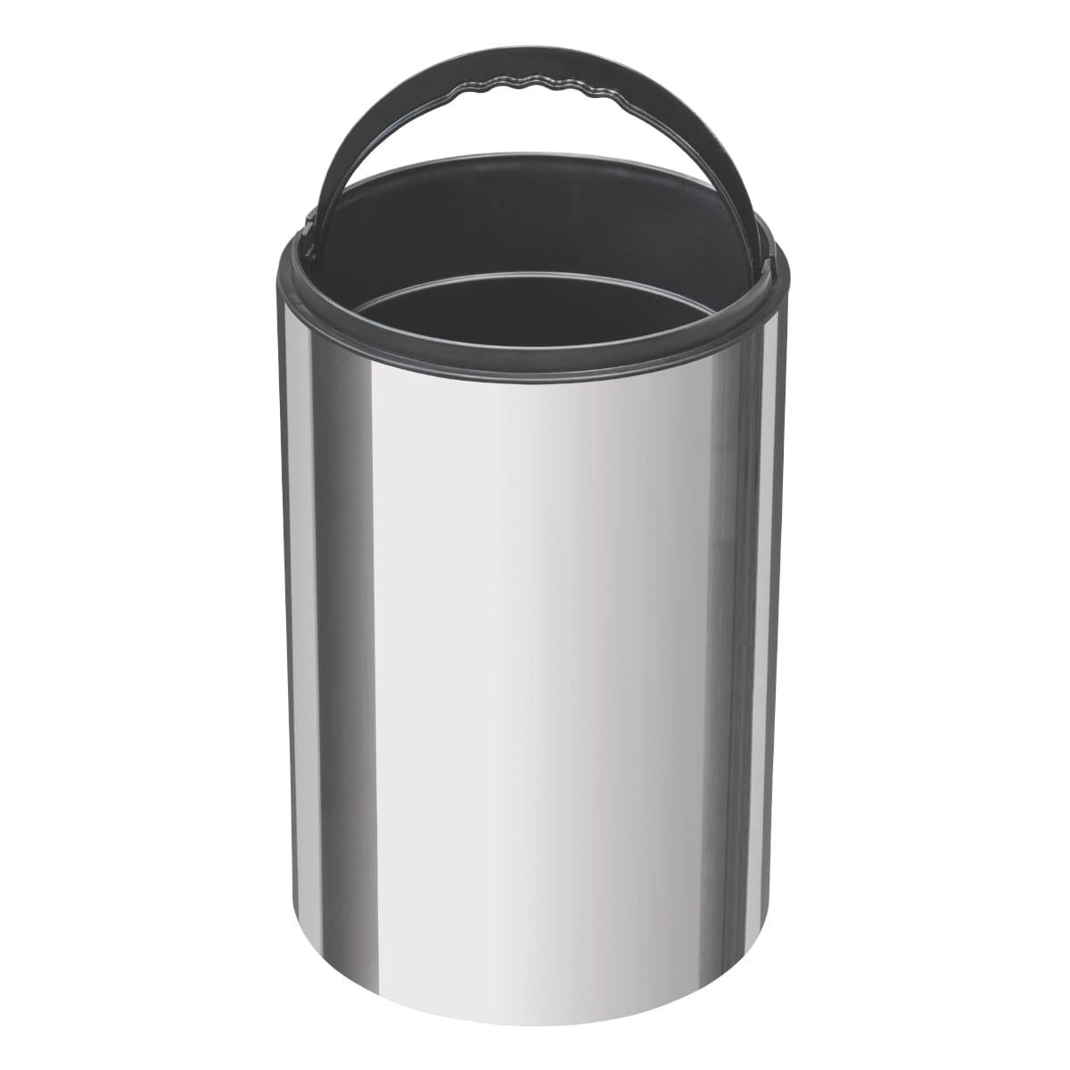 Lixeira Inox Sem Tampa Tramontina 12 Litros Polido