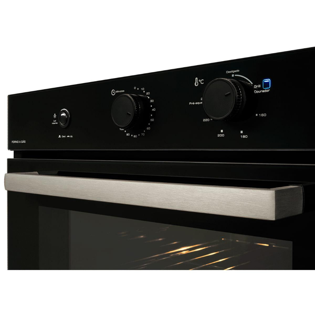 Forno a Gás de Embutir Fischer Infinity 50 litros com Grill 127V