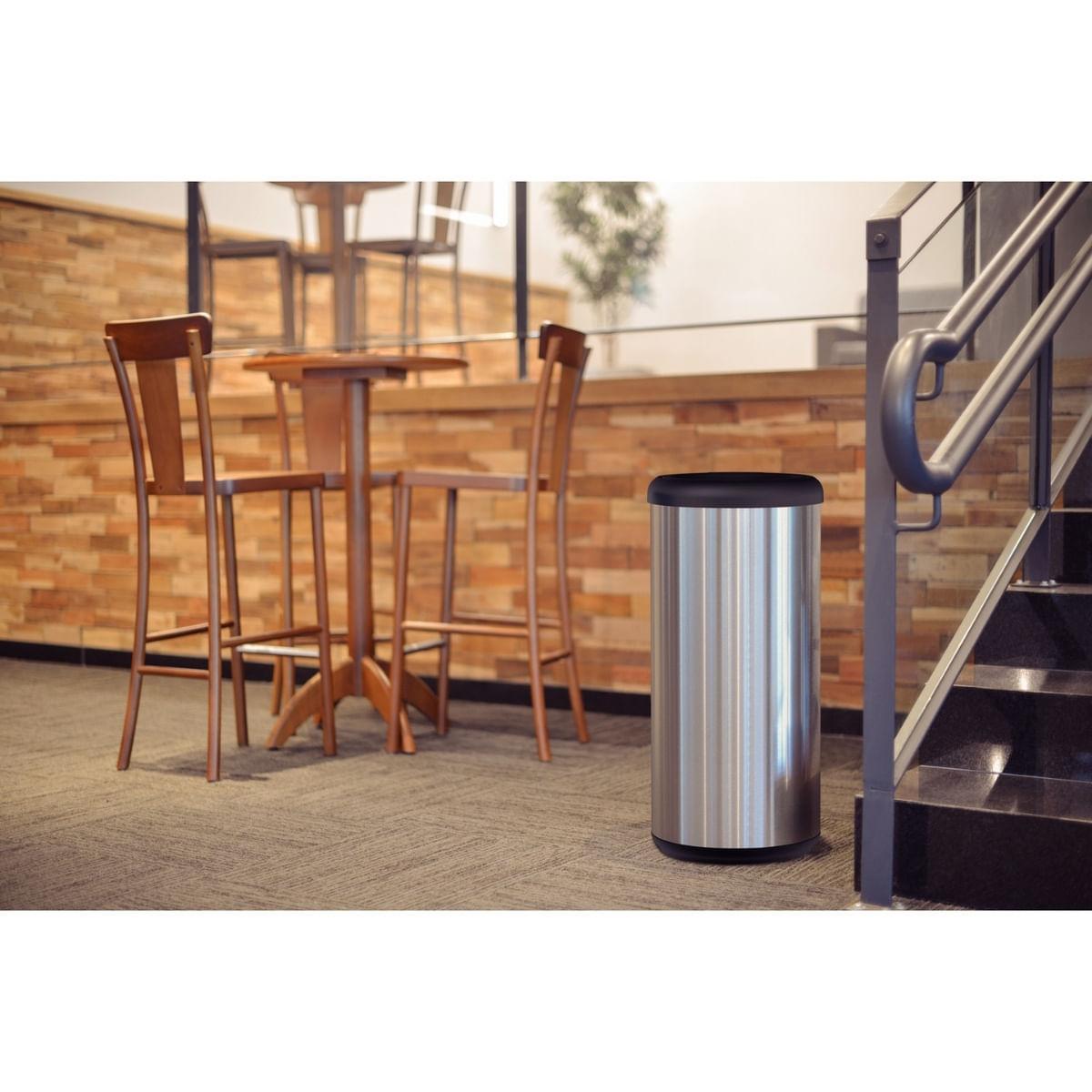 Lixeira Inox Tramontina Piemonte 40L Acetinado Preta Outlet