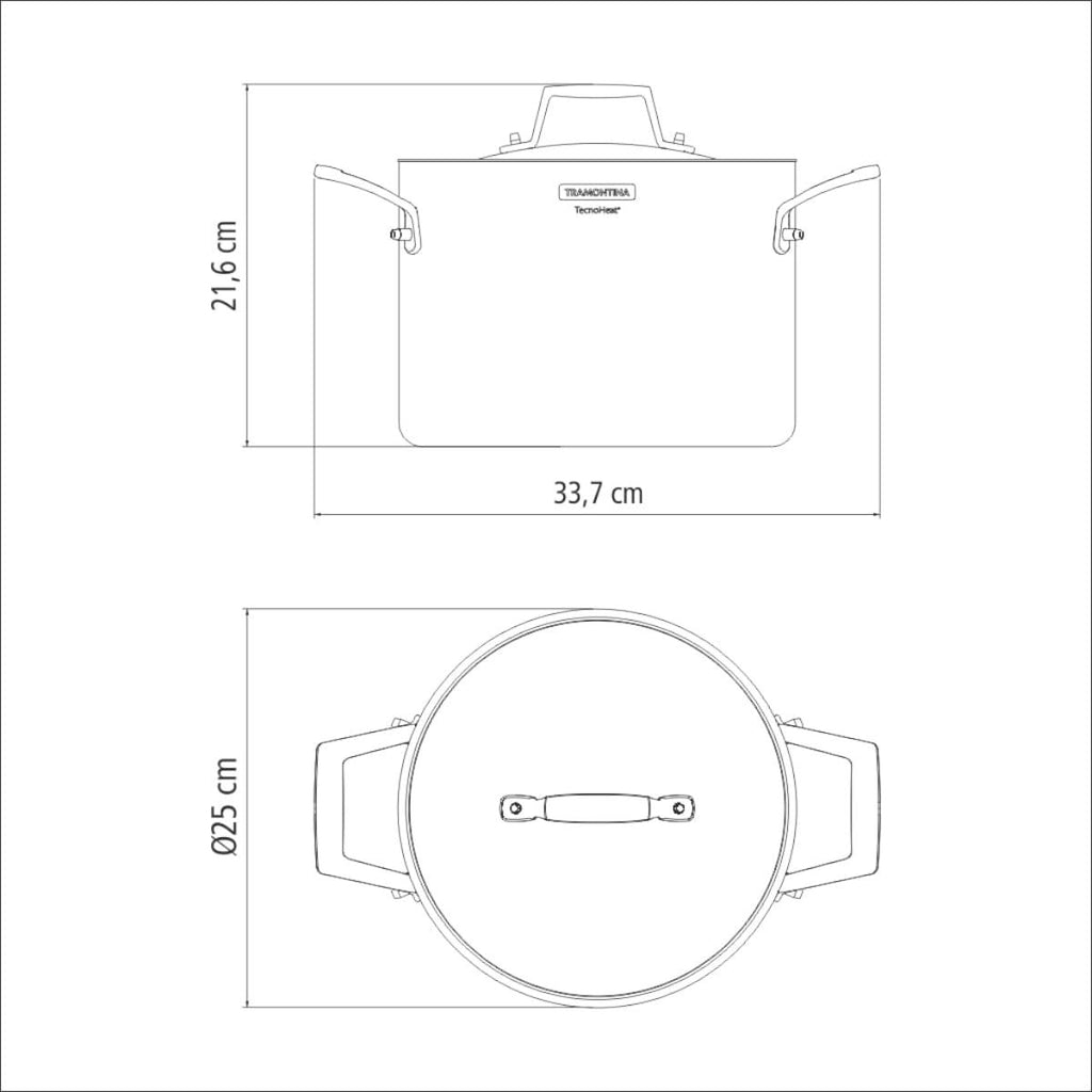 Caldeirão Tramontina Grano Aço Inox 24 cm 7,7 L
