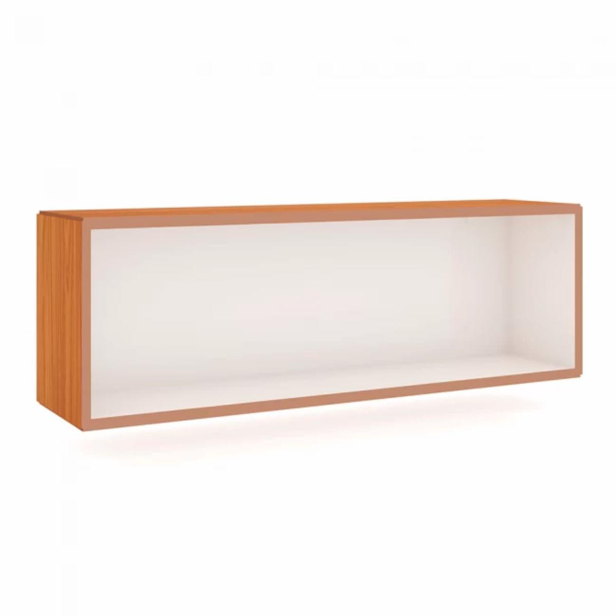 Nicho Retangular em MDF Freijó Off White 99x33x24 cm Dalla Costa TB157JW