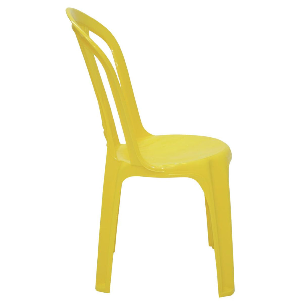 Cadeira Bistrô Tramontina Atlântida Basic em Polipropileno Amarelo