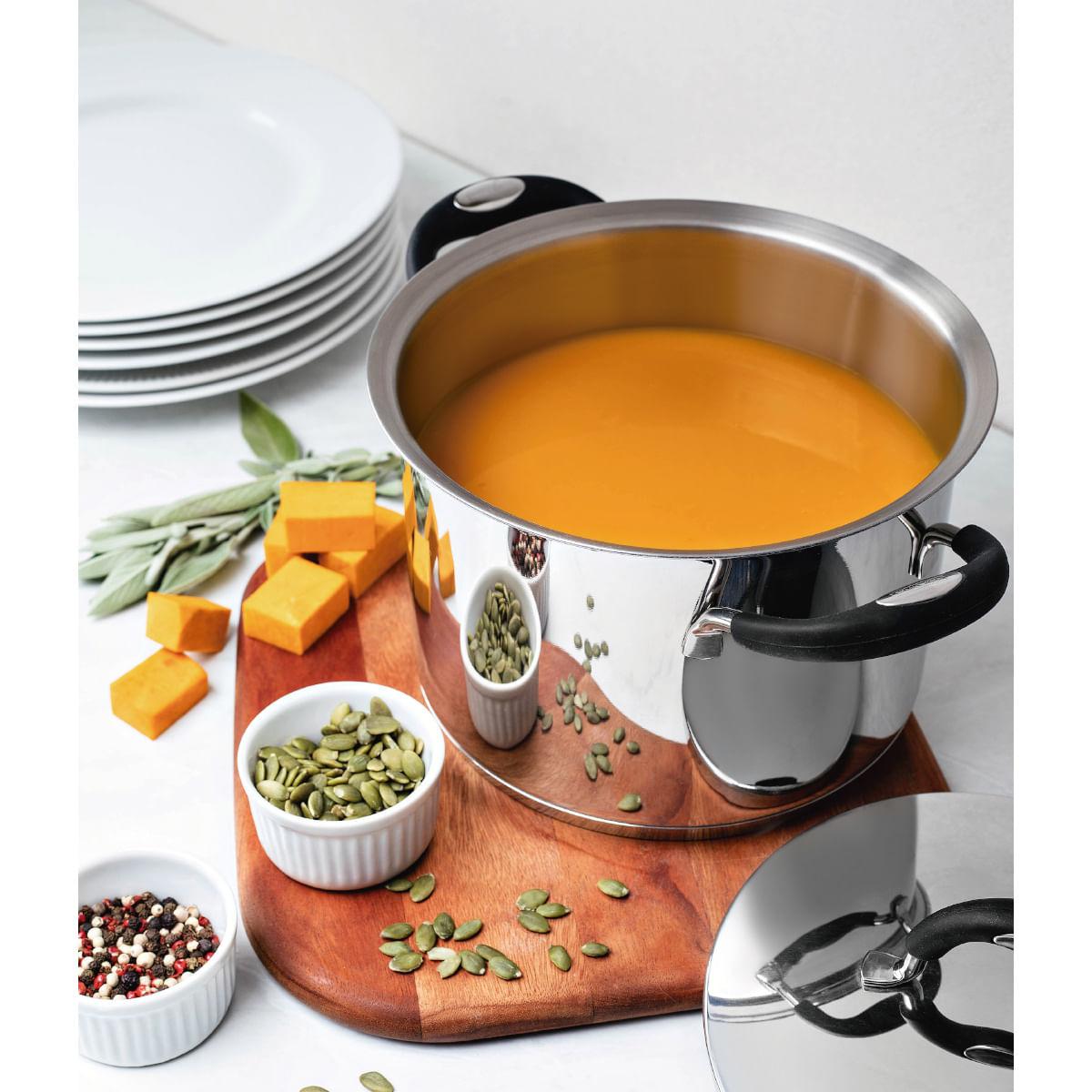 Caldeirão Tramontina Duo Silicone Aço Inox 20 cm 4,5 L