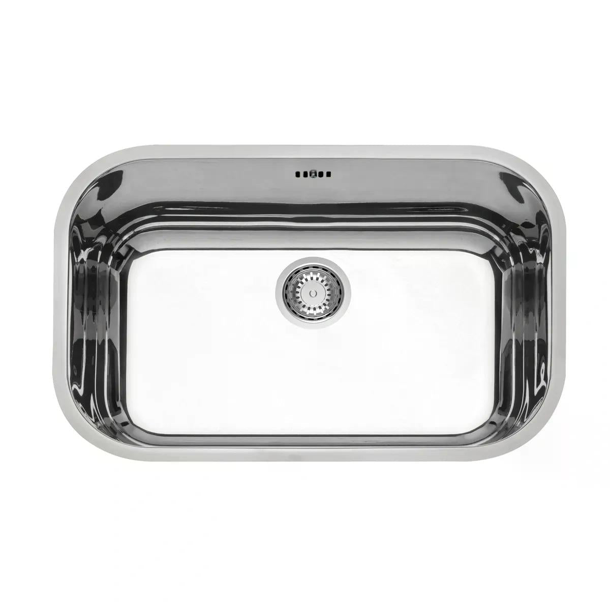 Cuba Tramontina Lavínia Plus 56 BL Inox Alto Brilho 56 x 34 cm Válvula 4 1/2 pol com Escape