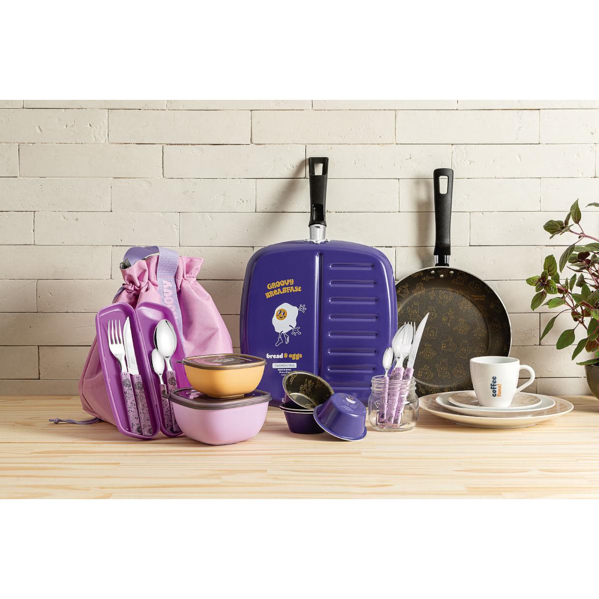 Kit Marmita com Bolsa Térmica Tramontina Groovy Breakfast 8 Peças